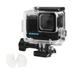 스노클링 서핑 및 익스트림 스포츠 히어로 4K 2024 액션 카메라 액세서리를 위한 Go Pro Hero 4K 196FT/60M 수중 다이빙 내구성 하우징용 OKFUN 방수, 1개