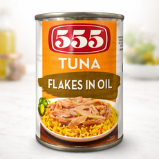 555 Tuna Flakes in oil 튜나 플레이크, 1개, 155g