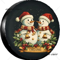 레드 산타클로스 스페어 타이어 커버 트레일러 트럭용크리스마스 귀여운 휠 방수 핏 캠퍼, 1개, 2. 3