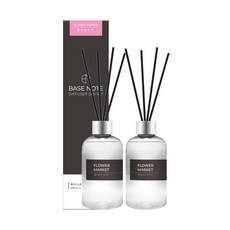 베이스노트 홈 디퓨저, 플라워마켓, 200ml, 2개
