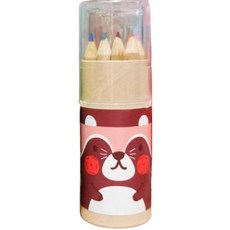 兒童迷你彩色鉛筆套裝，小巧可愛，色彩鮮豔，環保無毒，安全可靠，繪畫好幫手, C咖啡色, 1個