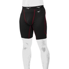 [미즈노 야구복] 유니섹스 KUGEKI 슬라이딩 팬츠 96 블랙 x 레드 S 베이스볼 웨어 연습용 팬츠