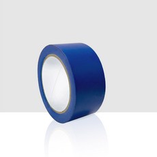 警示膠帶【創新生活】PVC 斑馬膠帶 警戒地標貼 地板地面膠帶 劃線膠帶 施工膠帶 黃黑膠帶 事務 文具, 1個, 48mm*25M-藍1卷, 藍