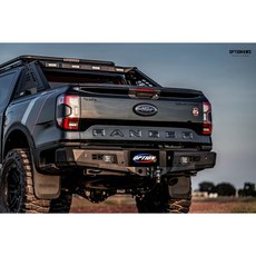 黑四驅ALL BLACK【OPTION】FIGHTER 後保桿 RANGER T9 Wildtrak專用，提升車尾保護與運動感, 1個