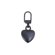 버클 바느질 손잡이 깨진 여행 개 공예 수리 지퍼 5 분리형 하트 개 키트 헤드 금속 풀러 가방 1 DIY 모양, A-Black