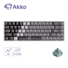 Akko 악코 MOD68 마그네틱 자석축 핫스왑 68키 유무선 8k 게이밍 키보드 래피드 트리거 ARGB RT0.005mm AstroAim/Astrlink 자석축, 그라디언트 하이브리드 화이트 투명(유선-알루미늄), AstroAim Magnetic Switch