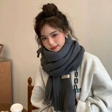 純色流蘇軟糯毛絨圍巾女秋冬季加絨加厚韓版百搭情侶學生保暖圍脖