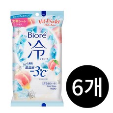 비오레 냉각 시트 복숭아 20매, 6개