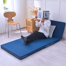 에버모스트 폼 매트리스 접이식 사계절 다기능 매트 수면 학생 사무실 점심 휴식, 블루