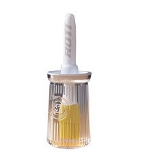 矽膠油刷瓶 定量廚房烘焙油刷 - 玻璃油壺烤肉刷, 1個, 白色