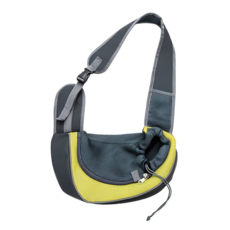 반려동물 고양이 포대기 이동가방 애견 산책 슬링백 앞가방, 1개, 노랑색