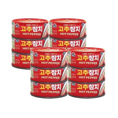 사조 참치 통조림 고추참치 안심따개, 12개, 85g