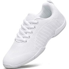 여자 청소년 치어리딩 슈즈 댄스 텀블링 스니커즈 체조 테니스 힙합 워킹 스니커즈를 위한 투오톰 화이트