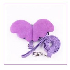 【獅子王寵物】兔子牽繩 胡蘿蔔造型胸背牽繩 兔子外出牽引繩 外出放風繩 紅蘿蔔寵物牽繩 B101, 1個, 8#紫色【天使翅膀】