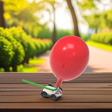 풍선자동차 쥐돌이 만들기 EVA 벌룬카 공기 원리 작용반작용 과학실험 DIY (3인용)