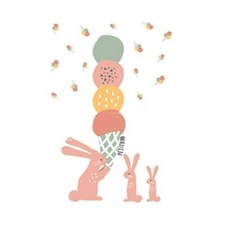 韓國Petit Bird竹纖維嬰幼兒防水保潔床墊/防尿墊，柔軟舒適透氣，可愛企鵝圖案，方便清洗, 冰淇淋,100*130, 1個