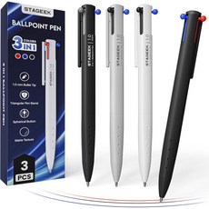 STAGEEK 3색 볼펜 3개입 1.0mm, 3개입 세트
