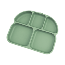 홍스파파 실리콘 빠네흡착식판 5구식판, 에메랄드, 1개, 5구