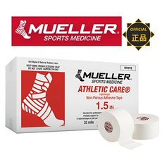 뮬러 Mueller 애슬레틱 면 C테이프 스포츠 재활 테이핑 관절 압박 고정 손가락 손목 발목 축구 격투기, 32개
