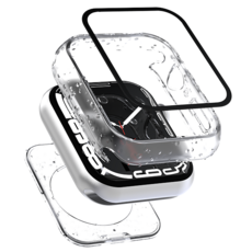 WA064 지모 애플워치 호환 풀커버 방수 케이스, 반투명, 41mm