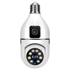 전구형 와이파이 카메라 줌 듀얼 렌즈 실내 감시 인체 추적 무선 양방향 오디오 카메라 컬러 야간 투시, 01 Only Camera
