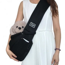 강아지 슬링백 휴대용 포대기 애견 강아지 이동가방 산책, 블루