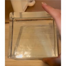 유리 블록 크리스탈 원단 20x10cm 가정용, 1개, 광택 표면 열융합 타일 10x10x5cm