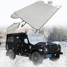 CHEAYAR 랜드로버 디펜더 90 110 2004-2018과 호환되는 자동차 윈드실드 스노우 커버 방수/방풍/방진/자외선 차단/눈 보호/시계 주변 액세서리 사용 가능 (스타, CHEAYAR 랜드로버 디펜더 90 110 2004-2