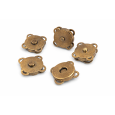 [어반굿즈] 가방 부자재 14mm 똑딱이 메탈 자석 단추, 엔틱, 5개