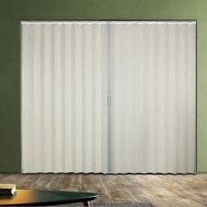 홀딩도어 자바라 접이식 자바라문 칸막이 커튼 이중겹 아이보리