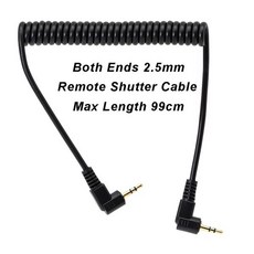 2.5mm 원격 셔터 릴리즈 케이블 RS-60E3 등 위한 99cm 나선형 연결 코드 삼성 Pentax용 Canon용