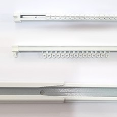 리더디자인 안테나식 길이조절 커튼레일 240cm 300cm 360cm 480cm, 화이트