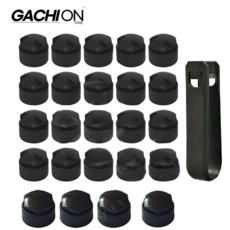 아우디 휠 러그 너트 나사 커버 캡 25mm A1 A2 A3 A4 A5 A6 A7 A8, 블랙, T90x20개+T49x4개