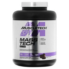 MuscleTech Mass Tech 엘리트 초콜릿 퍼지 케이크 2.72kg, 3개