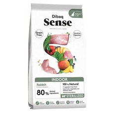 Dibaq Sense WS80低卡結紮貓無穀貓糧 維持體重 呵護腸胃 亮麗毛髮, 兔子, 1.5kg, 1袋