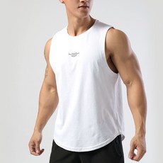 全方位勁涼衣 簡約純色吸濕透氣排汗高彈性反光印花圓領貼身運動健身跑步涼感衣 男士背心