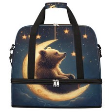 OooJHooo 여성용 남성용 위켄더 백 여행용 더플 휴대용 오버나이트 스포츠 체육관 가방 요가 댄스 수영 병원 A-1용 A-006