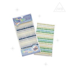 에스웍 오로라 큐빅스티커 진주 DIY스티커, 랜덤1개