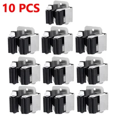 1-10개 스테인리스 스틸 대 빗자루 홀더 벽걸이 녹 방지 보관 훅 욕실 주방 정원 도구 정리함, 07  Semi Black-(10PCS)