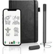 스마트 펜 초미세 터치펜 펜슬 SyncPen 디지털 노트북 세트 | 종이에서 앱으로 실시간 동기화 OCR 및 오디오 녹음 기능이 있는 블루투스 학생 크리에이터 전문가를 위한 선, 스마트 펜 초미세 터치펜 펜슬 SyncPen 디지털 노