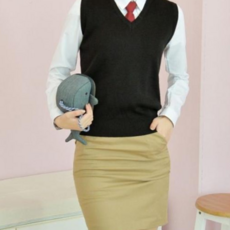 블랙 보풀방지 교복 교복조끼 GBM_WD8A9BE