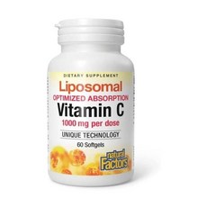 Natural Factors 비타민C 아스코르브산 나트륨 500mg 60소프트젤, 1개, 60정