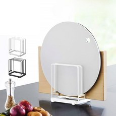 야마자키실업 도마 거치대 조리도구 걸이 정리대 6178 6179, 블랙