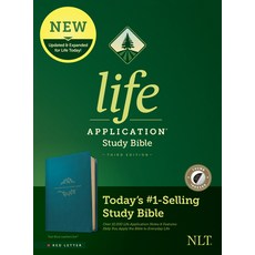 NLT Life Application Study Bible Third Edition (Red Letter Leatherlike Teal Blue Indexed) Imitation Leather, Tyndale House Publishers, English, 9781496455208