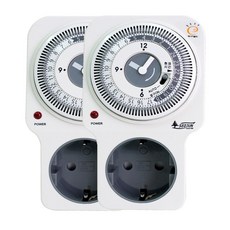 기계식타이머 절전 SJP-C16 16A기계식 아날로그 사무실 콘센트 타이머, 2개