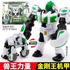 台灣熱賣 正版迷你特工隊獸王力變形玩具獅王機甲金剛機器人新款, 1個, 獸王機甲【金剛王小杰】2種變形 武器