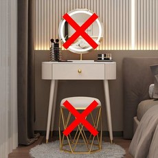 小戶型化妝台梳妝桌 LED智能鏡 60-100CM可選, 桌+櫃（備註顏色款式）,60CM