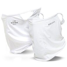 K2 SAFETY 귀걸이형 페이스 커버 넥마스크 + 아이더 SAFETY 페이스 쿨링 액티브 넥스카프 2세트, 화이트, 1개