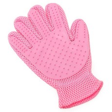 큐트스마트 고양이용 털제거 실리콘 장갑 브러쉬, 1개, 핑크