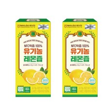 100% 유기농 레몬착즙 레몬즙 레몬수, 280g, 2개